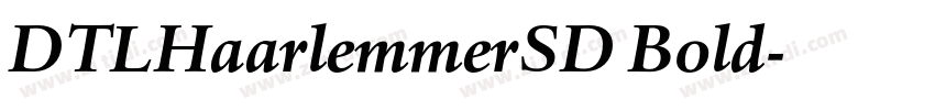DTLHaarlemmerSD Bold字体转换